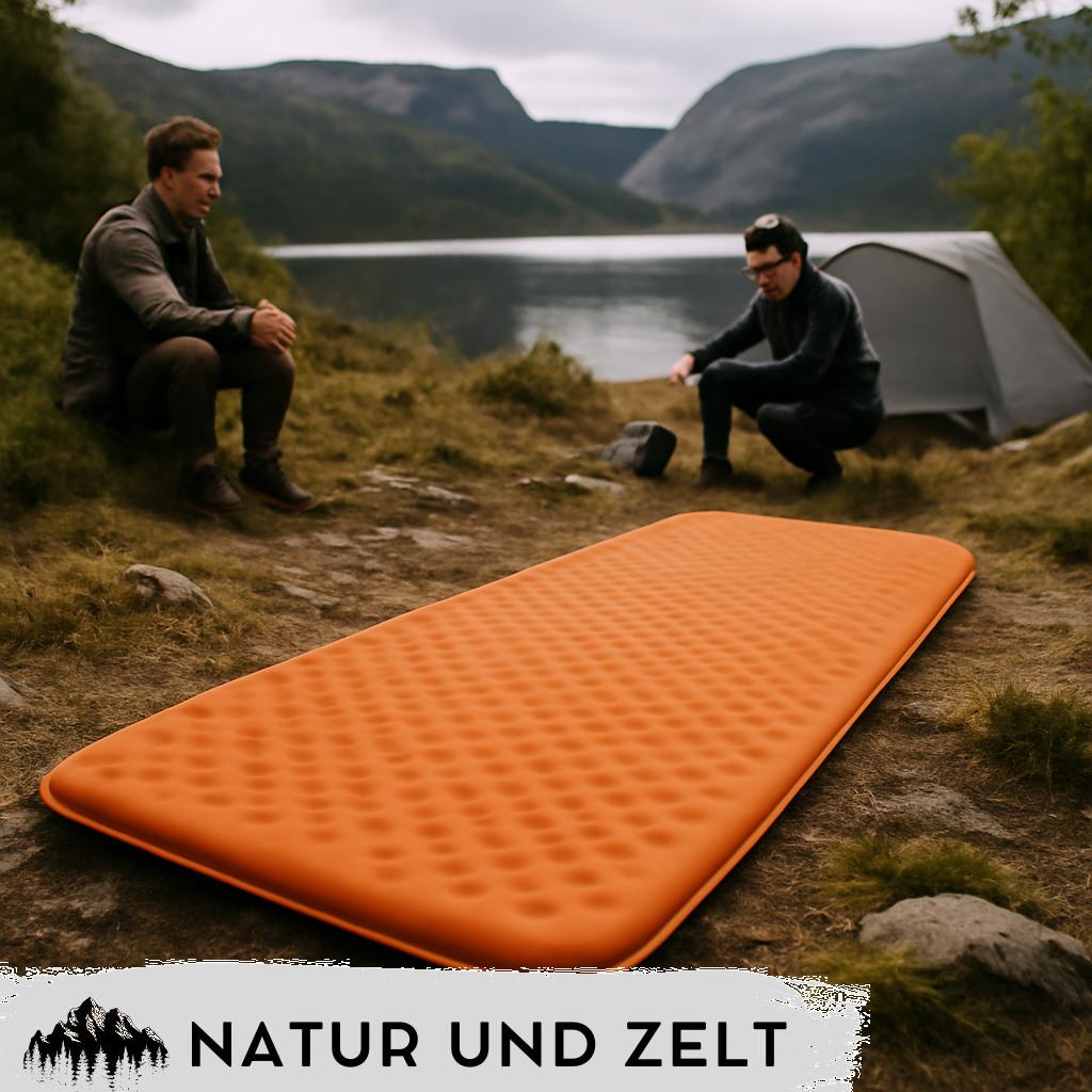 ALT-Text: Hochwertige Camping-Unterlage aus robustem Material, ideal für bequeme und trockene Stellplätze beim Outdoor-Abenteuer.
